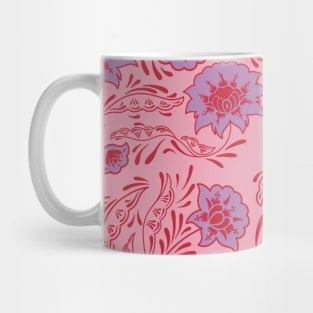 flower pattern lilac pink red purple aesthetic Mug